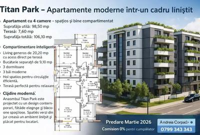 Apartament cu 4 camere decomandat în Theodor Pallady
