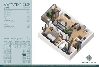 Garsonieră semidecomandată în Theodor Pallady