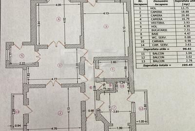 3 camere, Calea Călărașilor, etaj 1, centrală, inst. schimb., 105 mp - 11