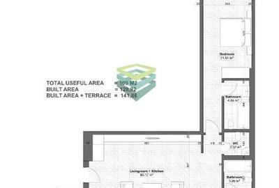 Apartament Herastrau, 109 m2 utili + Terasa 11 m2 + Loc de parcare subteran - 23