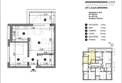 Apartamente 1-2 sau mansarda, suprafete 40-60mp, Complex rezidential Comision 0 - 20
