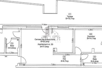 Apartament 3 camere/76mp/Terasa 73mp/garaj. - 2