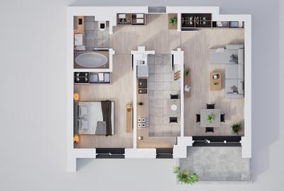 Apartament 2 camere , cartier nou cu multe spatii verzi - 3