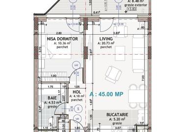 Apartament 2 camere, finisat modern utilat, et 1, Floresti str Eroilor - 8