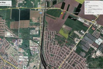 Teren intravilan 2 parcele de 8500 mp front la centura Aradului linga Metro - 7