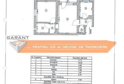 Apartament 2 camere Central, liber, Centrala Termica, mobilat - 2