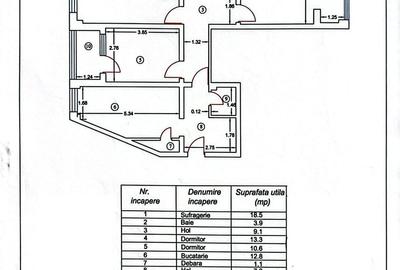 Apartament 3 camere, ETAJ 1, 109 mp, mobilat și utilat, VASLUI - ANA IPĂTESCU; - 12