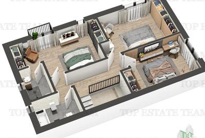 Vila individuala cuplata, in complex rezidential modern, cu 4 camere, toate util - 8