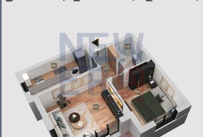 Apartament cu 2 camere decomandat în Chiajna