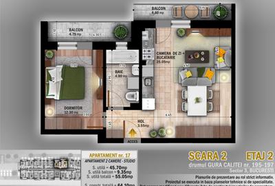 Apartament cu 2 camere semidecomandat în Theodor Pallady