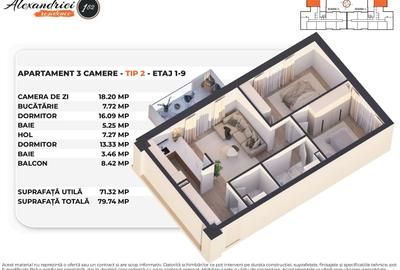 Apartament la oferta/ 3 camere/ bloc nou/ parcare - 3