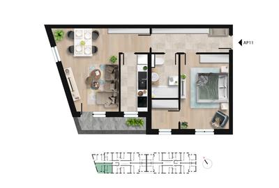 Apartament cu 2 camere Complex Rezidential Lacul Morii 19 - 1