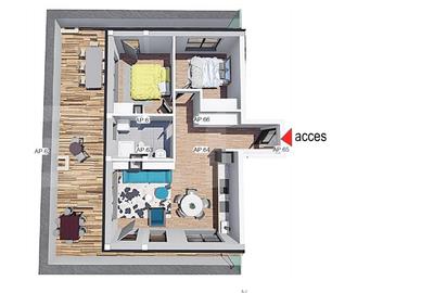 Apartament cu 2 camere semidecomandat în Dâmbul Rotund