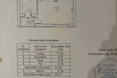 Garsoniera Et. 7/11 Exigent Plaza Faza 1 - Zona Lujerului - 9