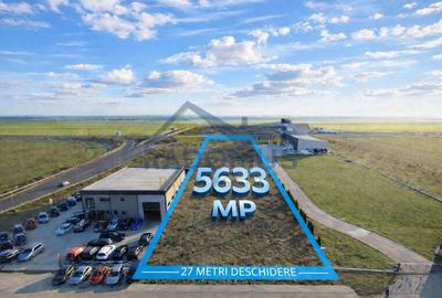 Teren industrial intravilan – 5.633 mp – deschidere 27 ml – acces DN1 - 1