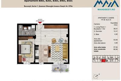 2 CAMERE | FINISAJE PREMIUM | BANEASA | LANGA 2 COCOSI | METROU STRAULESTI - 6