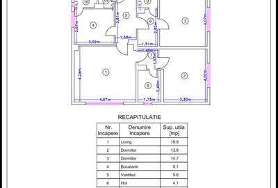Apartament cu 3 camere semidecomandat în Doamna Ghica
