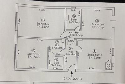 Apartament decomandat cu 3 camere zona Ciresica - 1