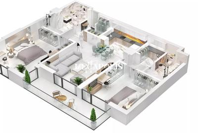 Apartament cu 3 camere | Noua | 100 mp Utili - 2