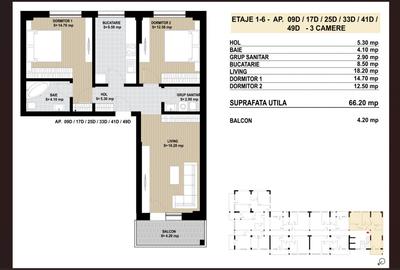 Grand Arena-apartament decomandat-etaj intermediar - 2