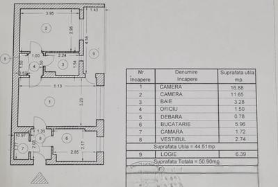 2 camere, P/9,Bloc reabilitat, Metrou Tudor Vladimirescu - 3 minute, Dr. Teberei - 9