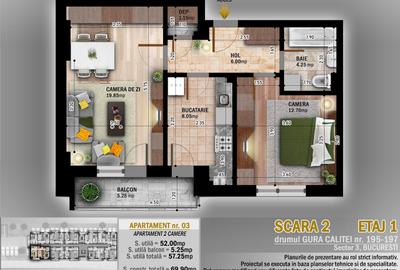 Apartament cu 2 camere decomandat în Theodor Pallady