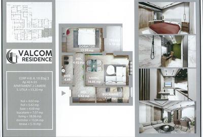 Valcom Residence Bartolomeu, 2 camere, terasa 5.44, Comision 0% - 5