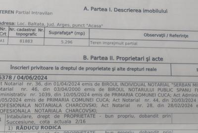 Vînd teren in Cuca Arges Loc Bălțata - 3