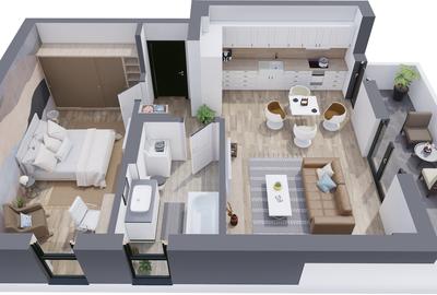 Apartament cu 2 camere decomandat în Torontalului