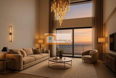 Vedere frontala la Mare, Prima linie, Penthouse tip Duplex, bloc Boutique - 1