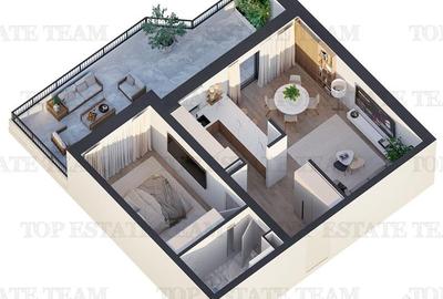 Apartament 2 camere cu terasa 27mp bloc nou Rahova-sector 5 - 4