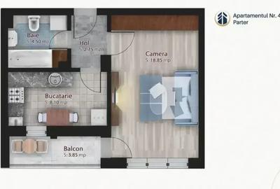 Garsoniera 38mp cu balcon | Lux | Metroul Bucur Obor I COMISION 0 % - 5
