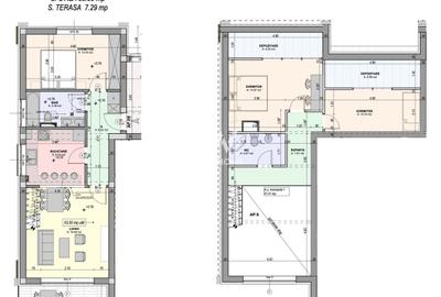 Penthouse 4 camere, 2 băi, mobilat complet, orientare SUD - întabulat - 10
