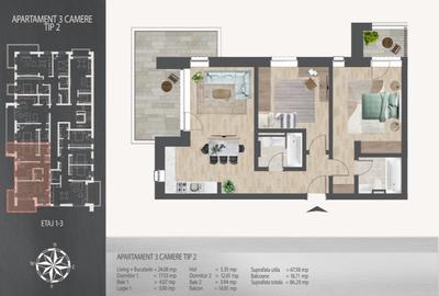 NOU! Apartament 3 Camere Metrou Nicolae Teclu, Bloc 2027, Dotari Excelente - 3