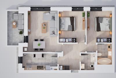 Apartament cu 3 camere în Nord-Vest