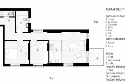 Apartament 3 camere, balcon, boxa, metrou Stefan cel Mare, bloc nou - 9