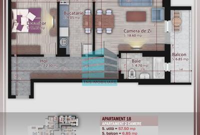 Apartament cu 2 camere decomandat în Titan