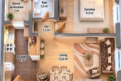 Apartament Izolat-Renovat-Utilat în Sebeș str.M.Kog bl 82 etaj2 39.900 - 1