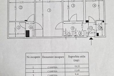 Apartament cu 3 camere semidecomandat, mobilat în Drumul Taberei