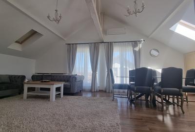 Apartament lux 3 camere, 103mp. in vila  P+1+M ,utilat mobilat +curte cca 100mp! - 2