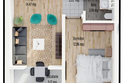 Apartament cu 2 camere decomandat în Militari