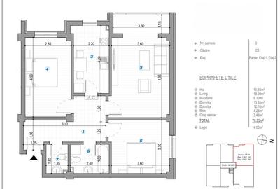 COMISION 0% ! INTABULAT! 3 CAMERE 2 BAI 75 MP BLOC NOU POPAS PACURARI - 13