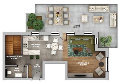 Penthouse pe 2 etaje cu terasa mare, finalizat, Avantgarden - 5