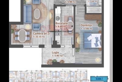 Parcul Teilor - 2 camere - Complex HIGH CLASS - Poștașului - 64 mp - 3