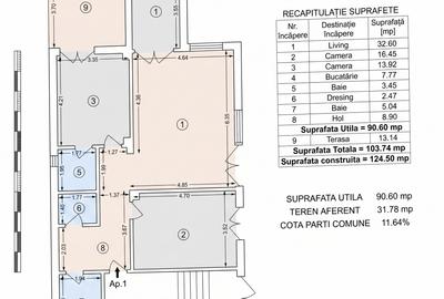 Apartament 3 camere 103mp | 0 comision | curte proprie 32mp | Parc Bazilescu - 7