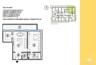 Central, bloc nou, strada Closca, apartament 2 camere 62 mp, mobilat utilat - 17