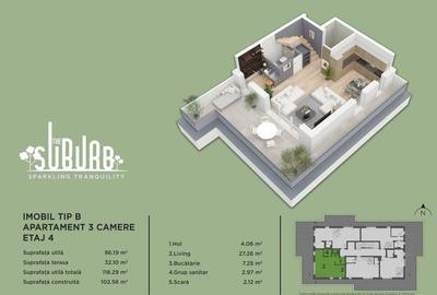 Duplex 3 camere The Suburb Buftea