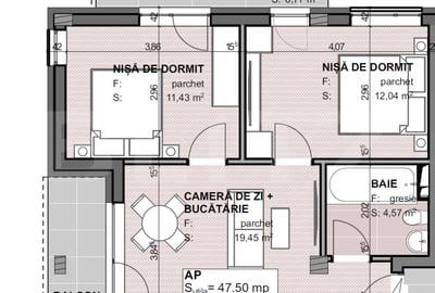 Apartament modern, cu 3 camere, semifinisat, etaj 1, in Apahida - 2