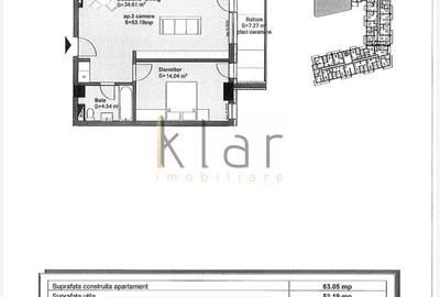 Apartament  2 camere 53mp, Centru,  zona NTT Data - 6