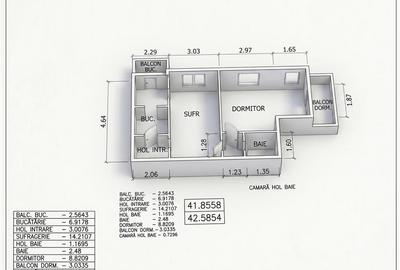 Apartament 2 camere | Marasesti | 43 mp | 2c-7866 - 14